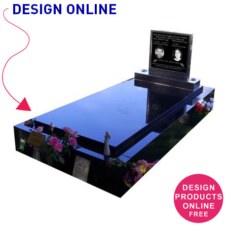 Granite Inlaid Headstone Memorial