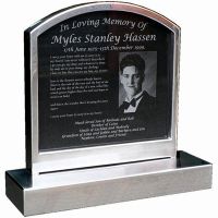 Stainless Steel Granite Inlaid Headstone