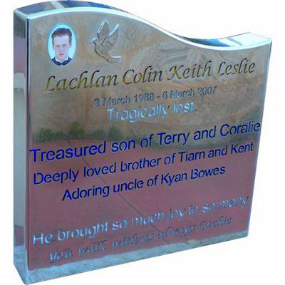 Stainless Steel Light Reflective Headstone