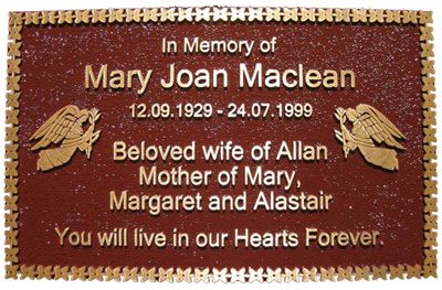 Bronze Plaque