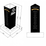 war memorial mckinlay mockup granite laser etched