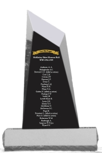 laser etched honor roll war memorial mckinlay
