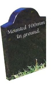 mini headstone buried