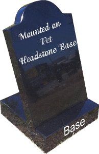 mini headstone in base