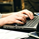 Woman using Laptop Computer