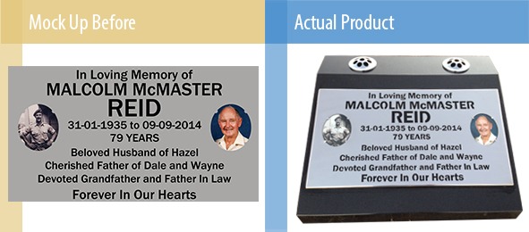 Before and After – Reid Light Reflective Stainless Steel Plaque